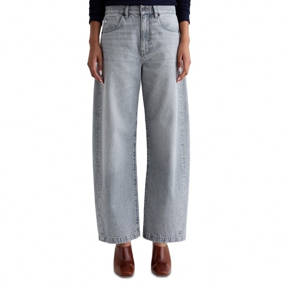 Ag Adriano Goldschmied Denim - AG Hattie High Rise Barrel Jeans Al Fresco Light Wash Rigid Denim Size 29 NEW